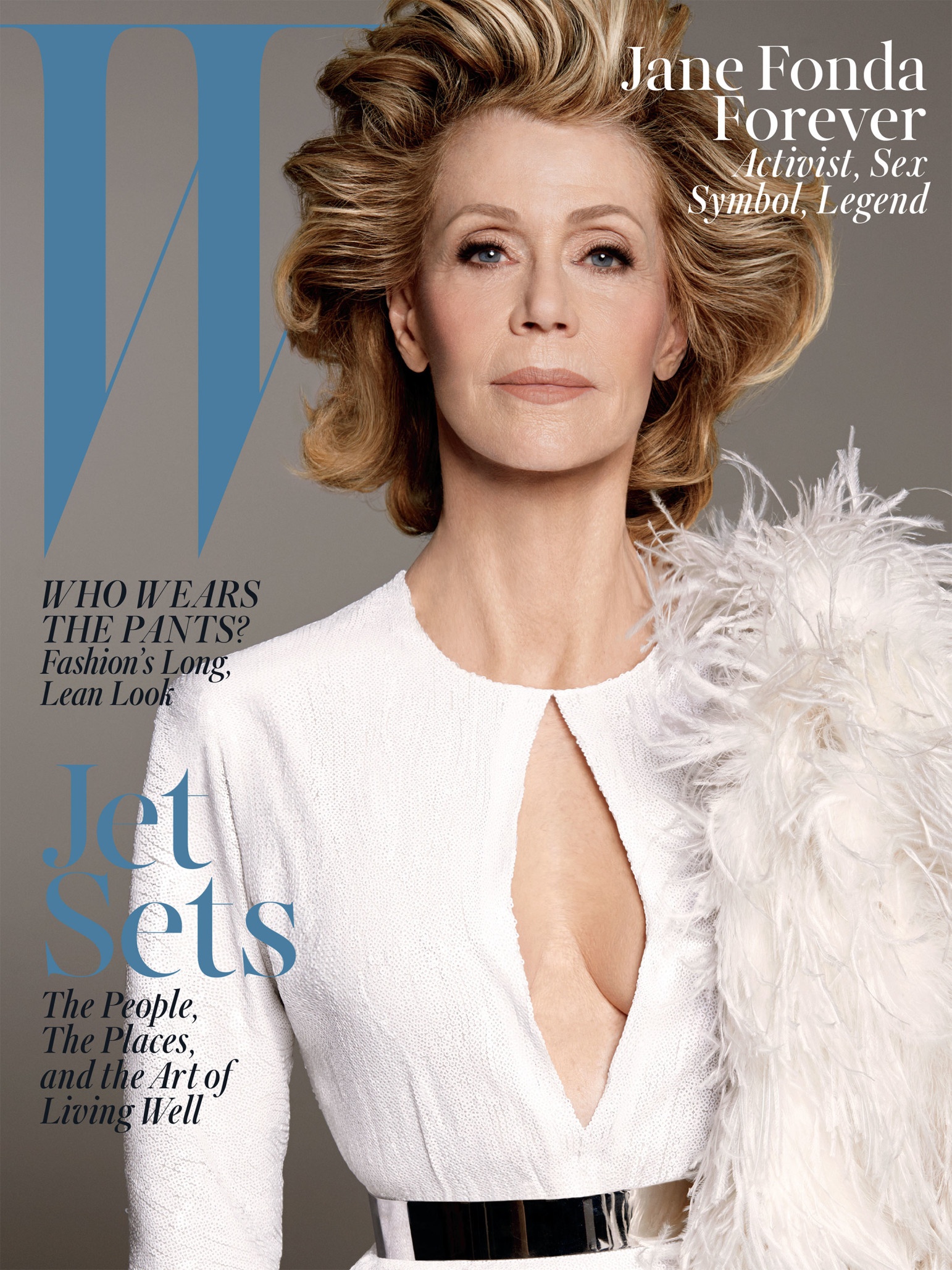 Jane Fonda W magazine cover — That’s Not My Age